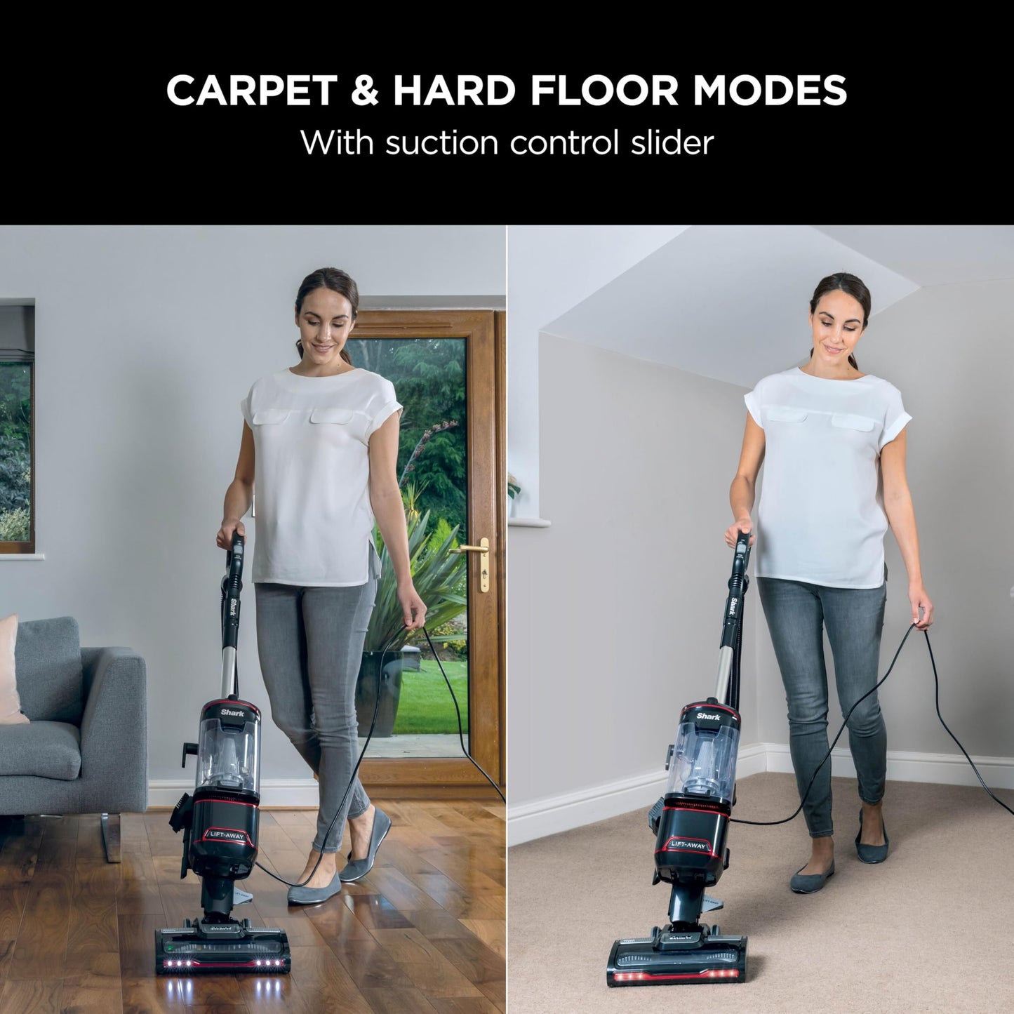 Shark Lift Away True Pet NV602UKT Upright Vacuum Cleaner, Red/Black