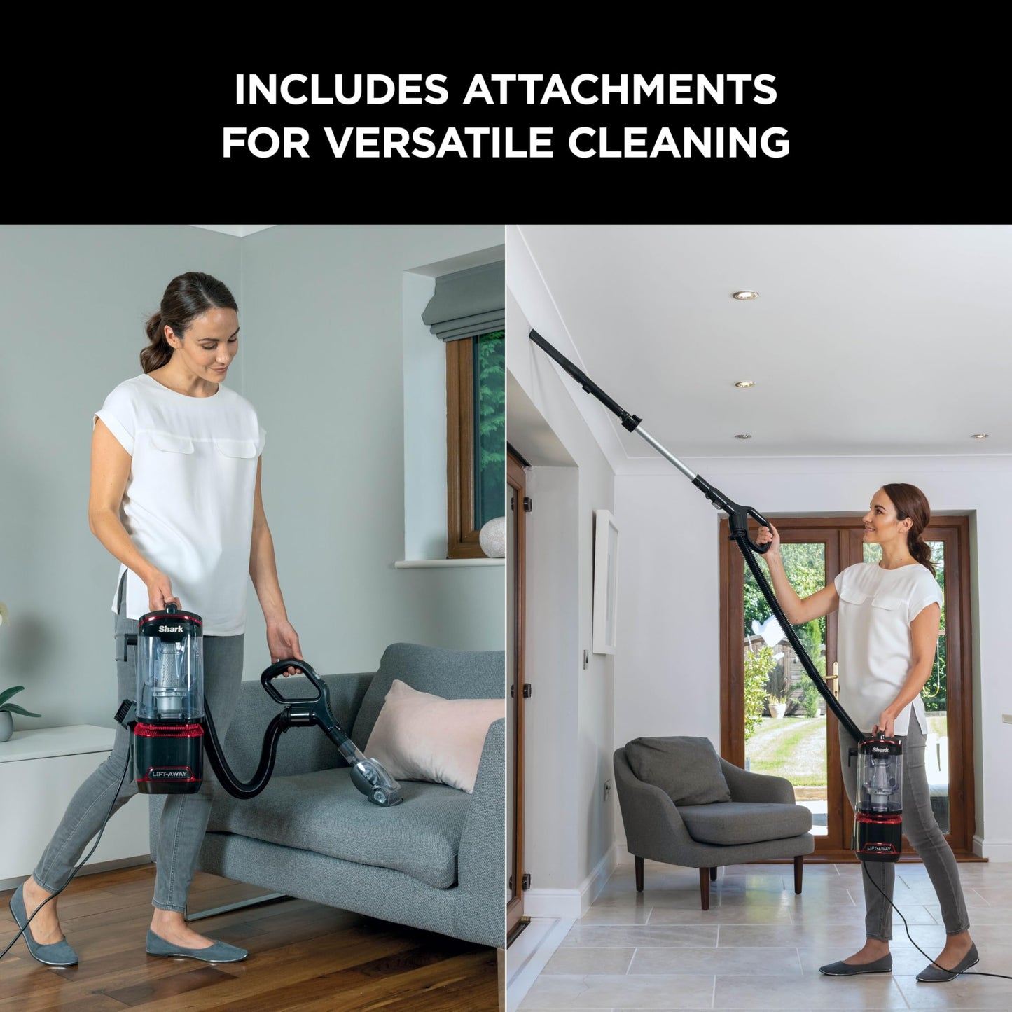 Shark Lift Away True Pet NV602UKT Upright Vacuum Cleaner, Red/Black